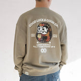 (ZW565) 好運達摩圖案繡花衛衣