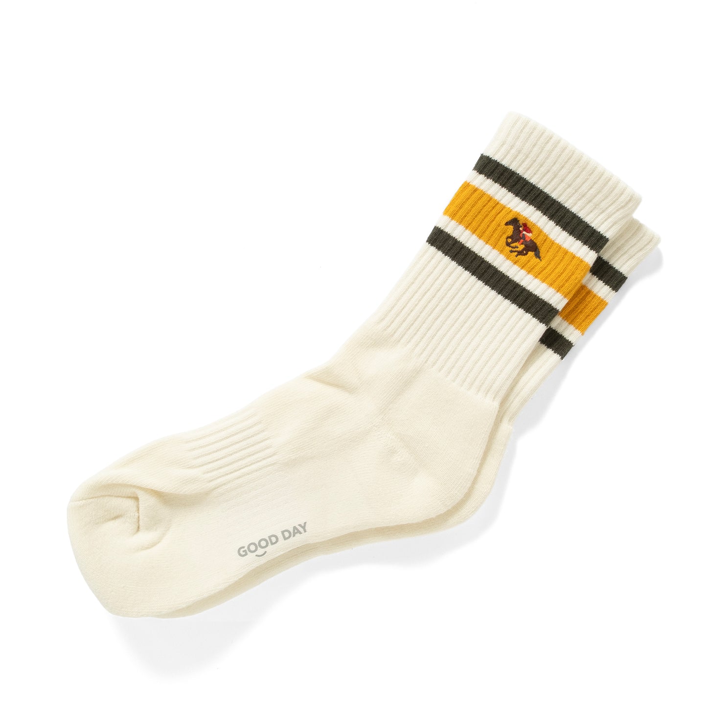 (ZA111) Running Horses Embroidery Socks