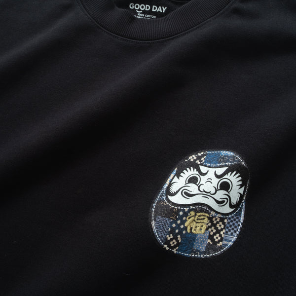 (ZW565) 好運達摩圖案繡花衛衣