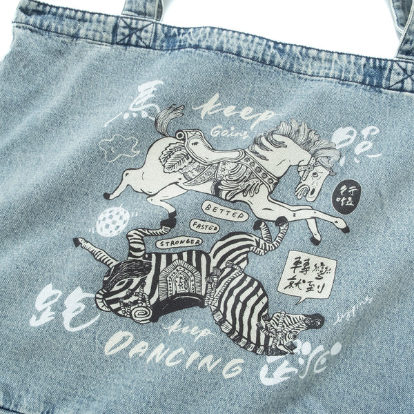 (EX681) Keep Going Washed Tote Bag