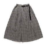 (DS018) Belted Checked Skirt