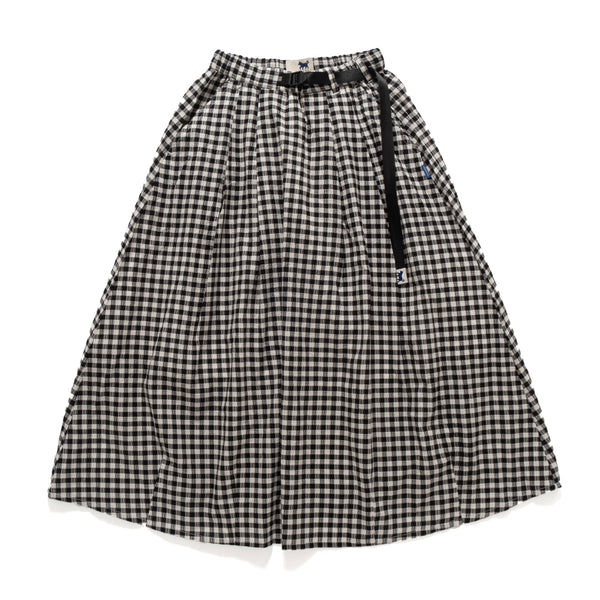 (DS018) Belted Checked Skirt