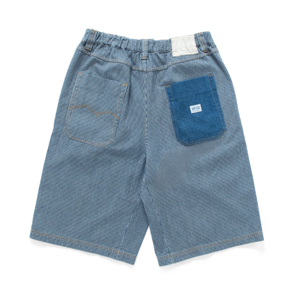 (SP434) Denim Stripes Shorts
