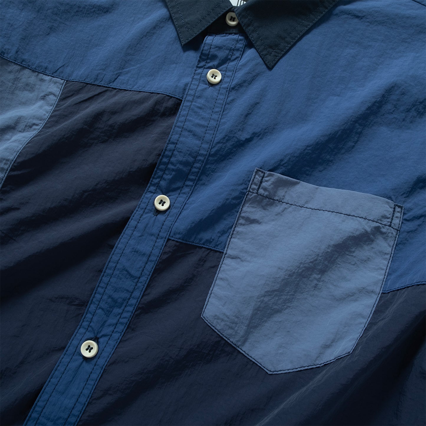 (ST505) Tech Patchwork Shirt