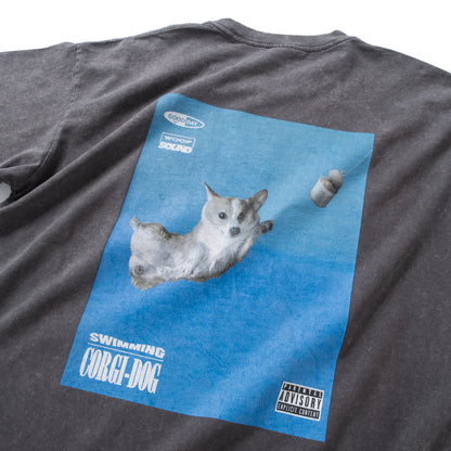 (ZT1855) Swimming Corgi 圖案 Tee