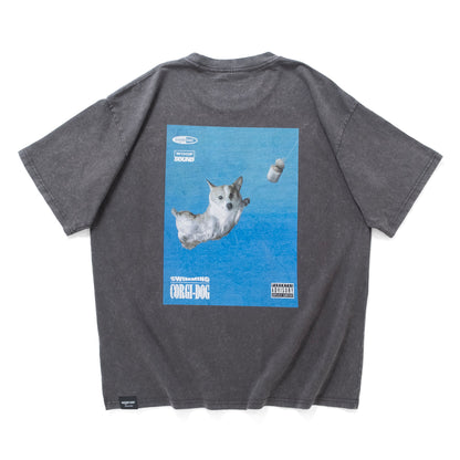 (ZT1855) Swimming Corgi 圖案 Tee