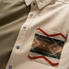 (YS351) Tribal Pocket Switch Color Shirt