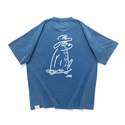 (EX683) Embroidery Washed Tee