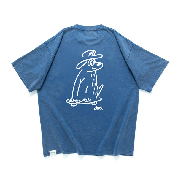 (EX683) Embroidery Washed Tee