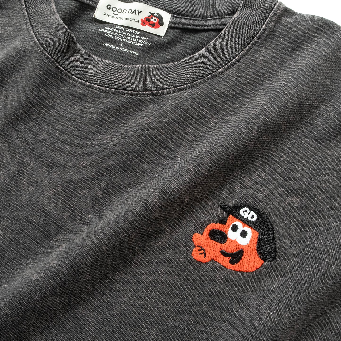 (EX683) Embroidery Washed Tee