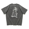 (EX683) Embroidery Washed Tee