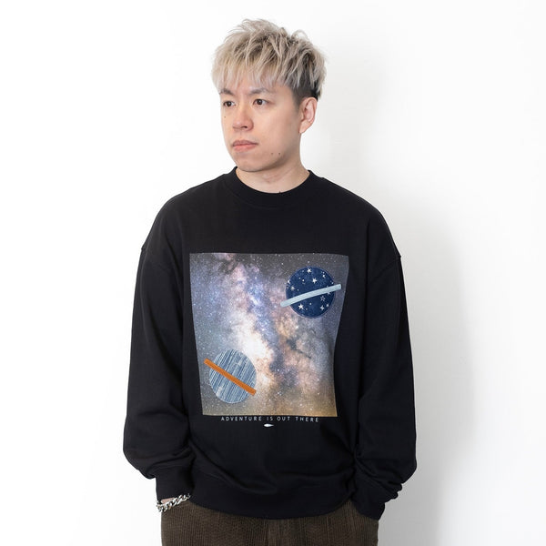 (ZW436) Planet Patch Photoprint Sweater
