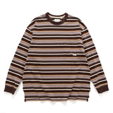 (TP1520) Stripe Long Sleeve Pocket Tee