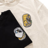 (ZW437) Canned Cat Graphic Pocket Sweater