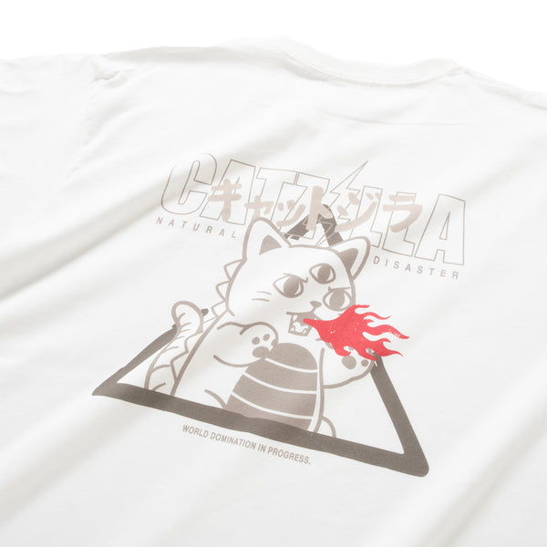 (ZT1857) Catzilla Embroidery Graphic Tee