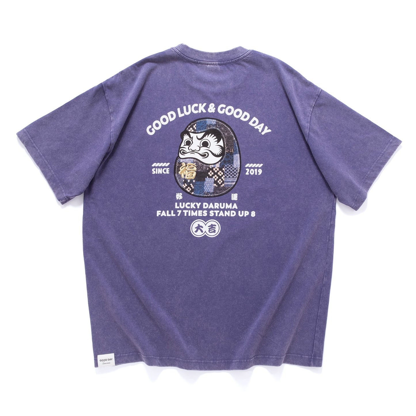 (ZT1859) Lucky Daruma Embroidery Tee