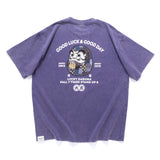 (ZT1859) Lucky Daruma Embroidery Tee