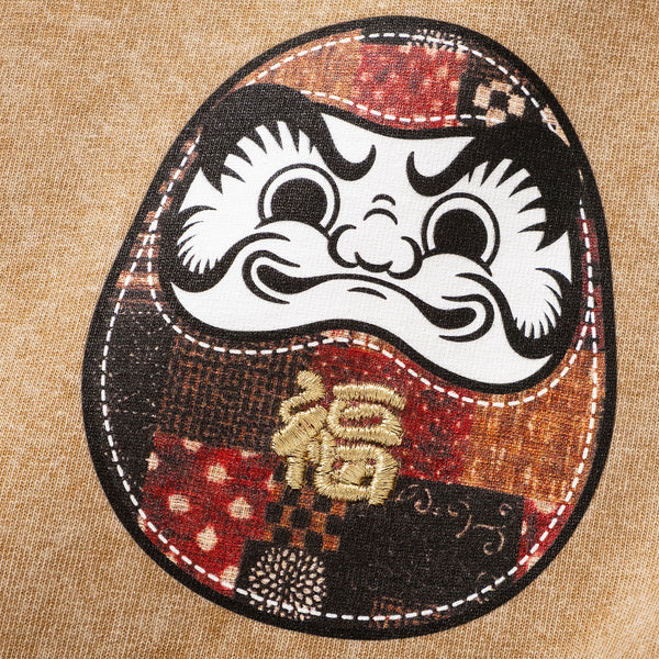 (ZT1859) Lucky Daruma Embroidery Tee