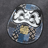 (ZT1859) Lucky Daruma Embroidery Tee