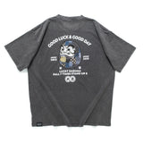 (ZT1859) Lucky Daruma Embroidery Tee