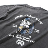 (ZT1859) Lucky Daruma Embroidery Tee