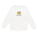 (ZT1328) Say Cheese Graphic Long Sleeve Tee