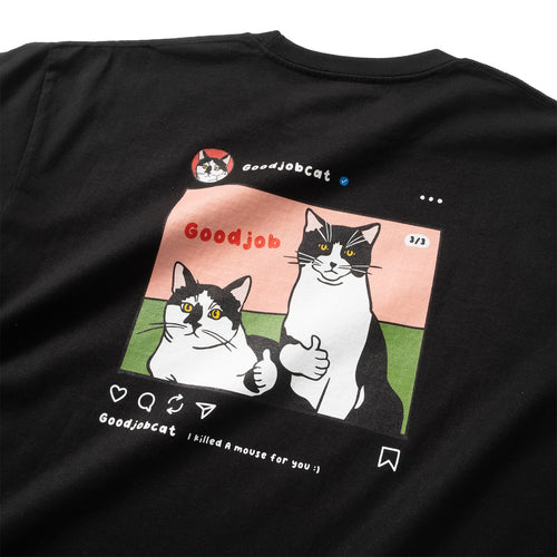 (ZT1867) Good Job Cat IG Graphic Tee