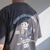 (ZT1859) Lucky Daruma Embroidery Tee