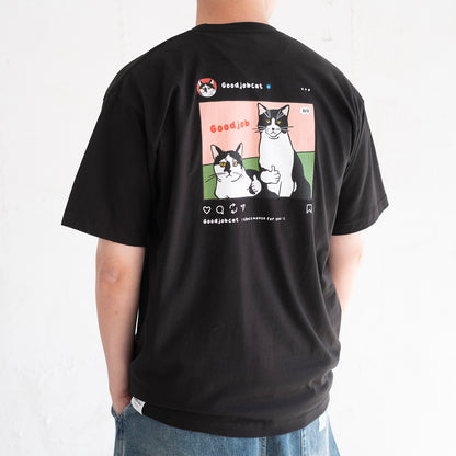 (ZT1867) Good Job Cat IG 圖案 Tee