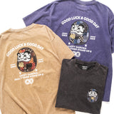 (ZT1859) Lucky Daruma Embroidery Tee