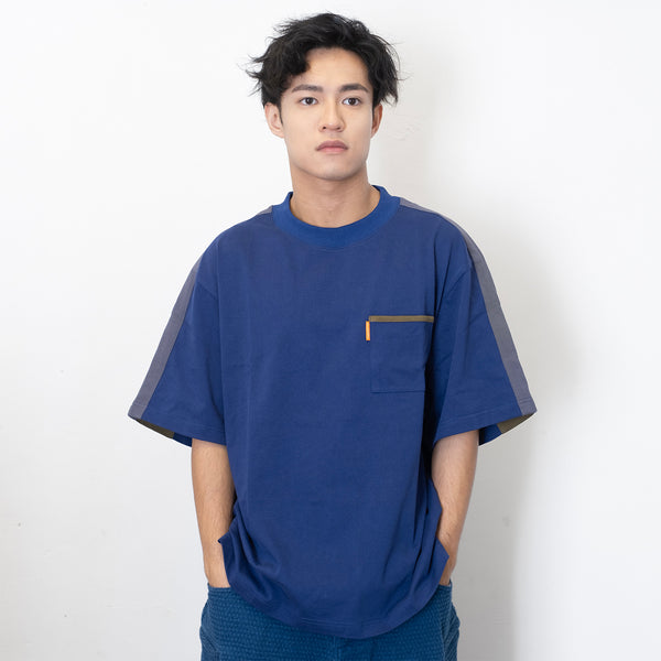 (YT1200) Paisley Sleeves Patchwork Tee (online exclusive)