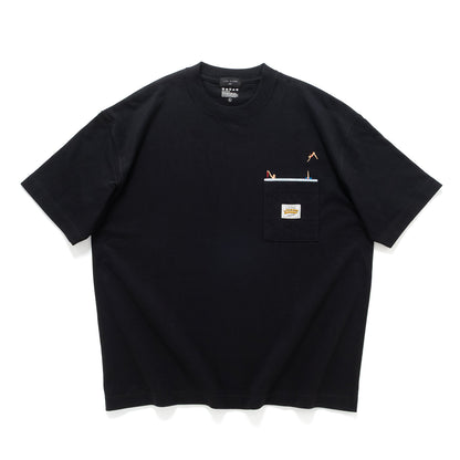 (ZT1840) Diving Woman Embroidery Pocket Tee