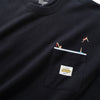 (ZT1840) Diving Woman Embroidery Pocket Tee
