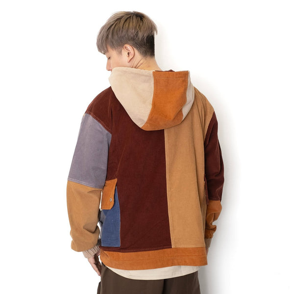 (SW482) Colorblock Corduroy Smock