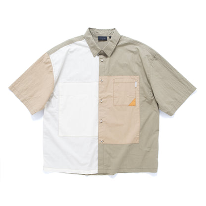(ST514) Color Block Shirt