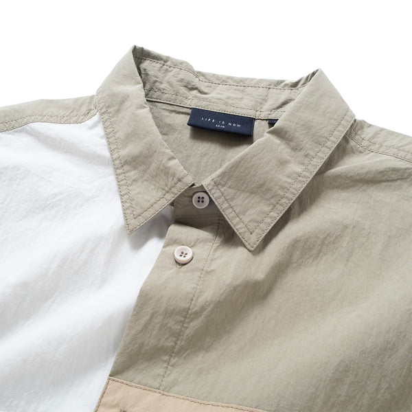 (ST514) Color Block Shirt