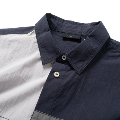 (ST514) Color Block Shirt