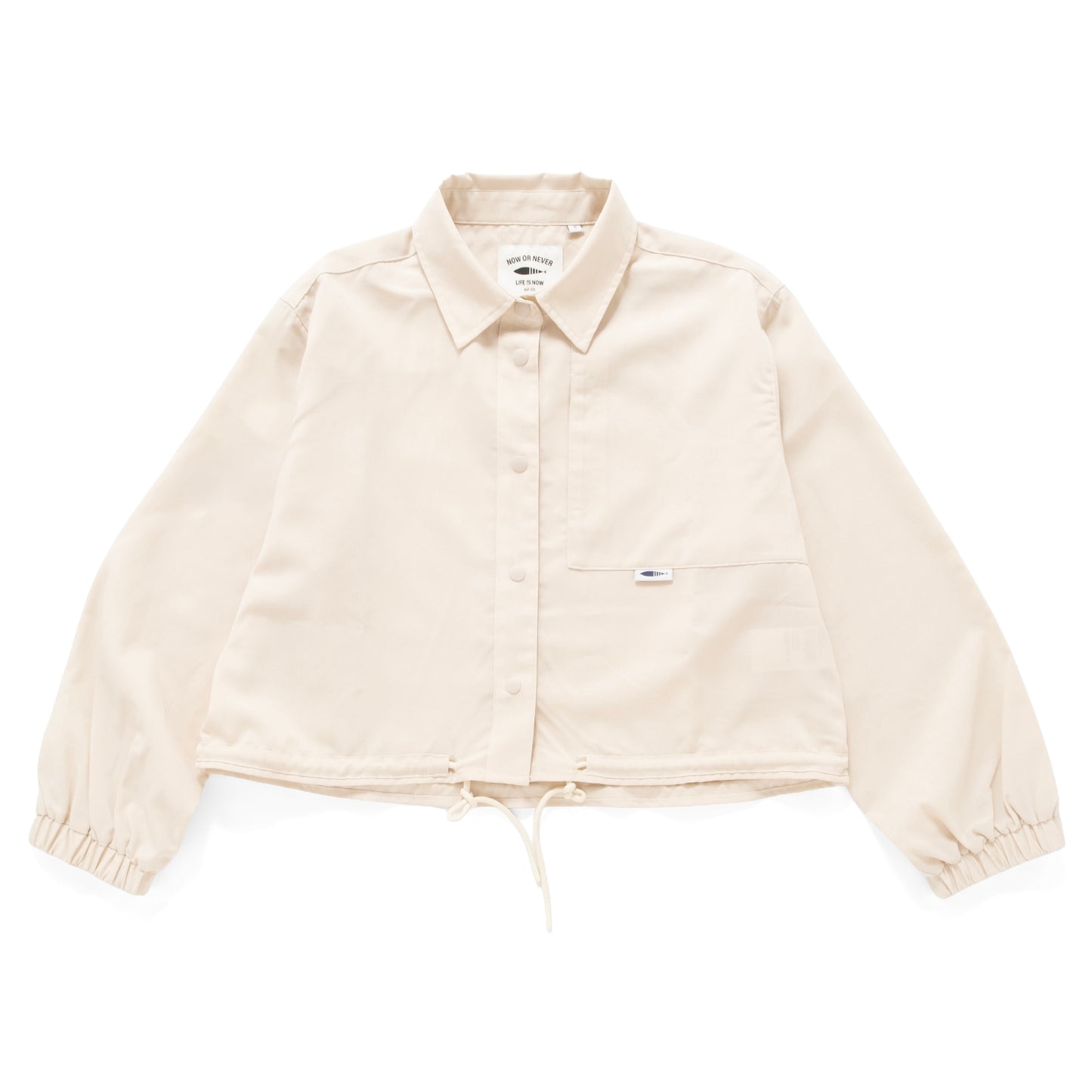 (BL011) Cropped Drawstrings Blouson