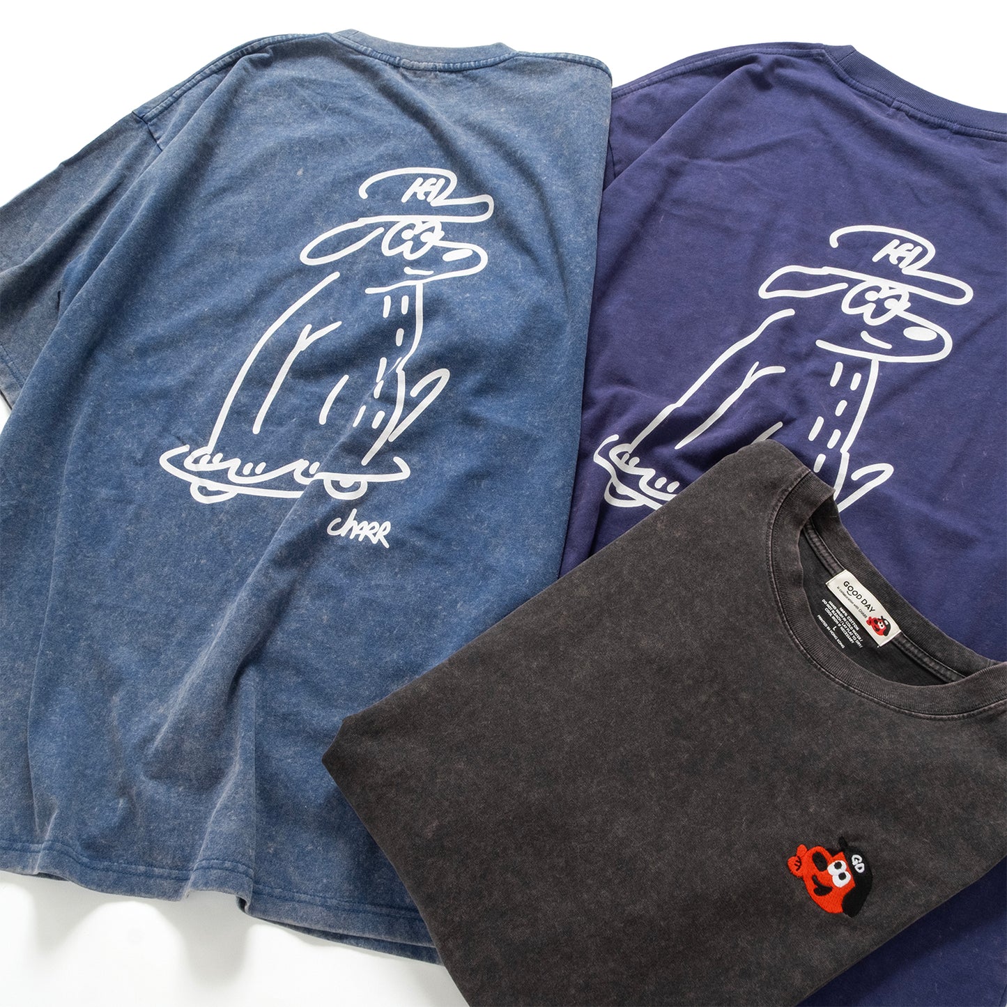 (EX683) Embroidery Washed Tee