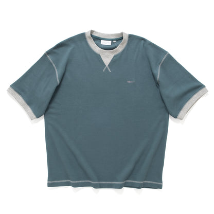 (TP1838) Contrast Rib Waffle Tee