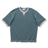 (TP1838) Contrast Rib Waffle Tee