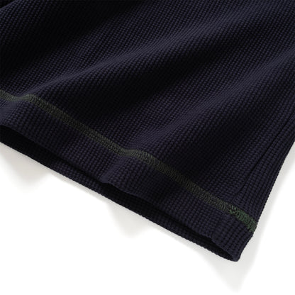 (TP1838) Contrast Rib Waffle Tee