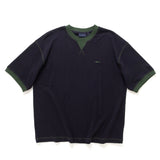 (TP1838) Contrast Rib Waffle Tee