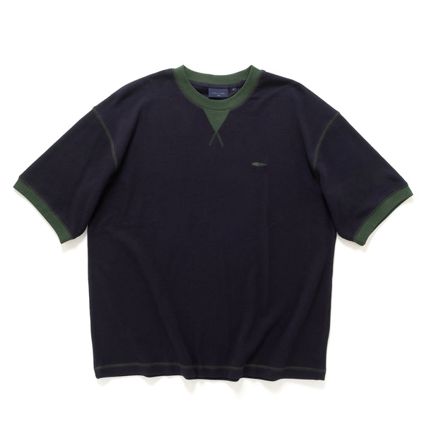 (TP1838) Contrast Rib Waffle Tee