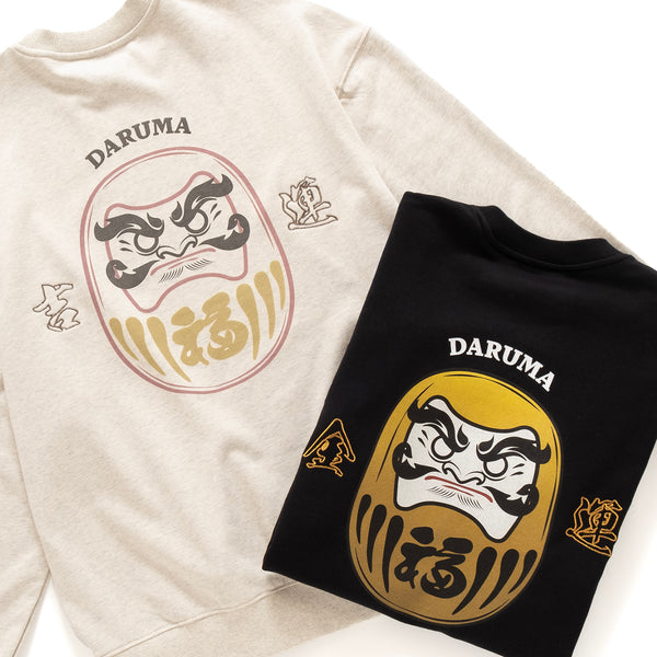 (ZW448) Daruma Graphic Embroidery Sweater