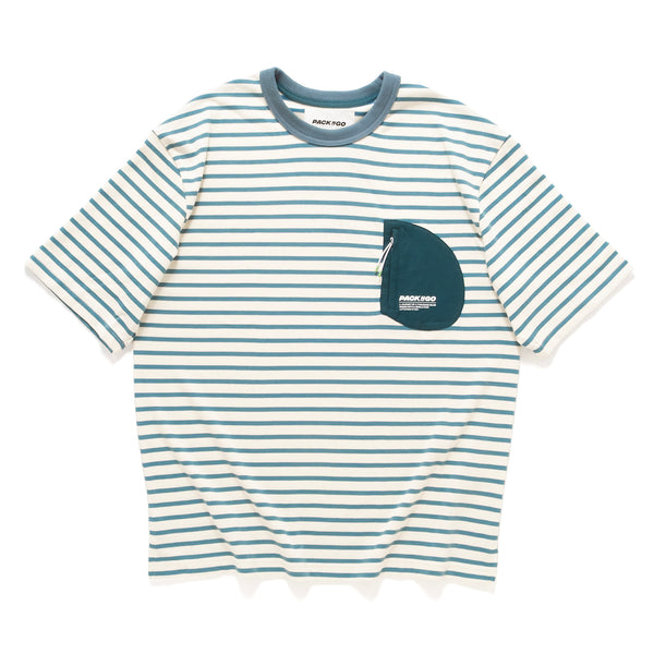 (TP1876) Stripes Pocket Tee