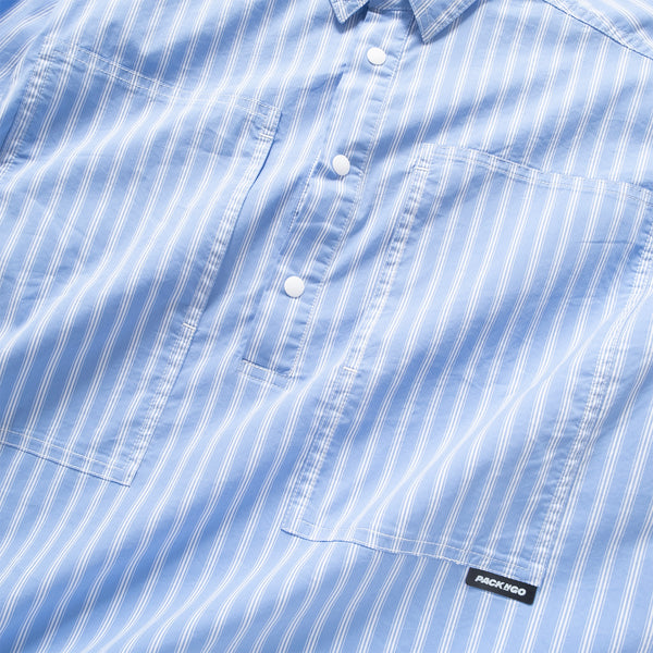 (ST528) 2 Ways Stripes Shirt