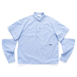 (ST528) 2 Ways Stripes Shirt