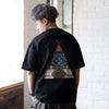 (ZT1129) Native American Tent Graphic Pocket Tee