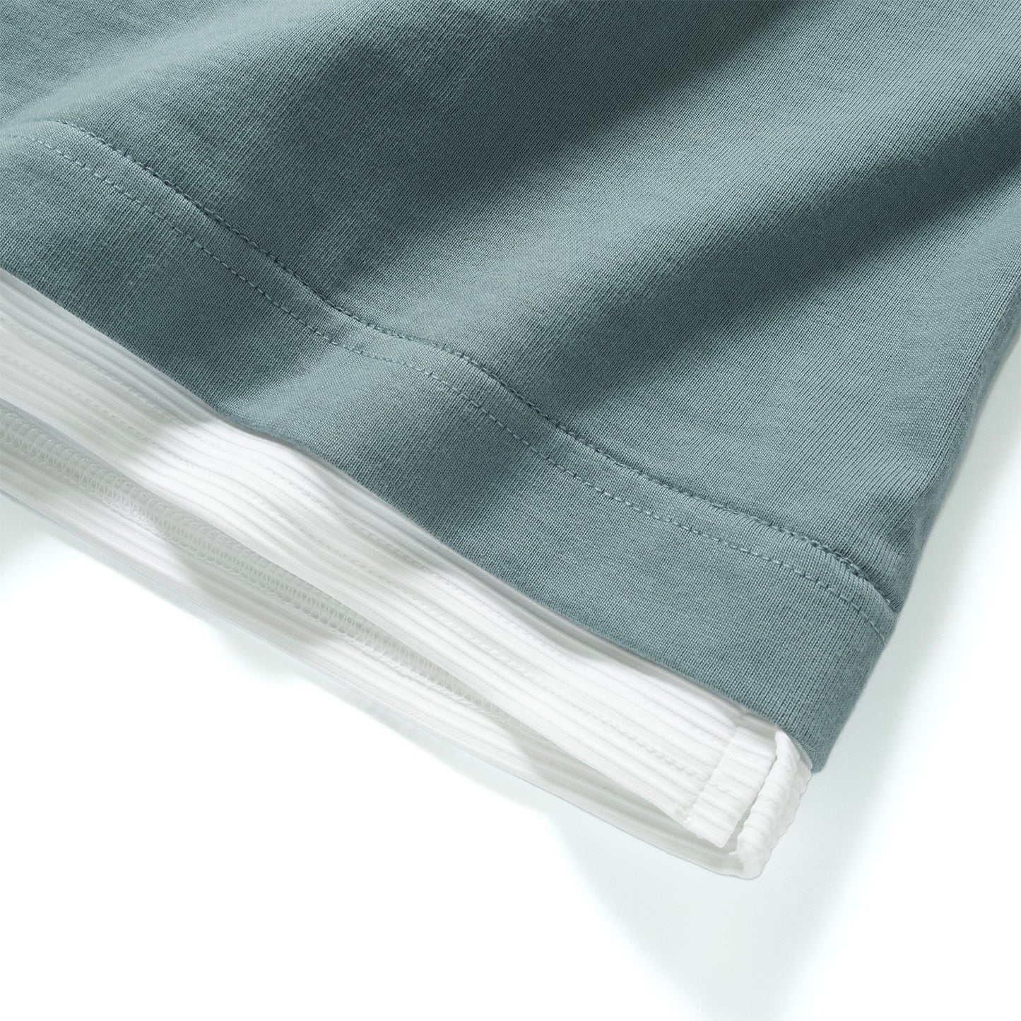 (ZT1861) Double Fake Layer Pocket Tee